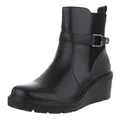 Produktbild: Ital Design Damenschuhe Stiefeletten Keilstiefeletten, 5511-, Kunstleder, Schwarz, Gr. 39