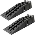 Produktbild: TRUTZHOLM 2x Auffahrrampe mit Überfahrstopper 90x30x21,5cm 5t Traglast Kunststoff Stapelbar