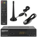 Produktbild: netshop 25 Megasat T644 DVB-T2 Receiver + aktive Zimmerantenne + HDMI Kabel, HDTV für frei Empfangbare DVB-T2 Sender, schwarz
