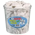 Produktbild: 1 Dose Haribo Weisse Mäuse 1050g Schaumzucker-Mäuse 150er