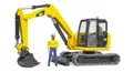 Produktbild: BRUDER 02466 - CAT Minibagger mit Bauarbeiter