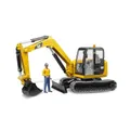Produktbild: Bruder Cat Minibagger mit Bauarbeiter 02466 (40,99 EUR/Stück)