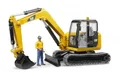 Produktbild: 4001702024666 Brudder CAT Mini excavat or with worker BRUDER