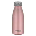Produktbild: THERMOcafé by THERMOS TC BOTTLE rose gold mat 0,35l, Isolierflasche aus Edelstahl, kohlensäurefest, 12h heiß 24h kalt, Auslaufsicher, für Schule, Unterwegs & Büro