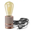 Produktbild: ledscom.de Tischlampe LITO, Schalter, bronze, inkl. LED Lampe 489lm, extra-warmweiß