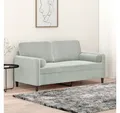 Produktbild: vidaXL Sofa Sofa mit Zierkissen Samt, 140 cm, 2-Sitzer