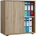 Produktbild: VCM Büroschrank Lona (mit Schiebetüren, Sonoma-Eiche, L)