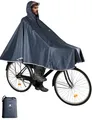 Produktbild: Wasserdicht Radfahren Regen Poncho Portable Leichte Regenjacke Mit Kapuze Fah...