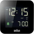 Produktbild: Bc08b-dcf Funk Wecker Schwarz Negatives Display - Braun