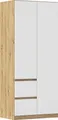 Produktbild: rauch Drehtürenschrank Mehrzweckschrank Aktenschrank Mietswohnung Garderobe MAINZ 91cm breit (3 verschiedene Ausstattungen BASIC/CLASSIC/PREMIUM (inkl. SOFT-CLOSE) grifflose Front, Türen mit Push-to-Open Funktion MADE IN GERMANY