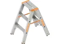 Produktbild: Layher Stufen-Stehleiter, beidseitig begehbar, 2 x 3 Stufen