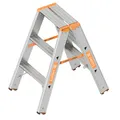 Produktbild: Stufenstehleiter TOPIC, beidseitig begehbar, klappbar 3 Stufen; Länge 0.75 m