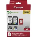 Produktbild: Canon 545, 546 Original Tintenpatrone Schwarz, Cyan, Magenta, Gelb 2 Stück