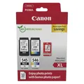 Produktbild: Canon Tintenpatronen & Papier-Multipack - PG-545XL/CL-546XL Original Druckerpatronen 2er Pack (1 x Schwarz, 1 x Farbe) & 4x6 Fotopapier (50 Blatt)