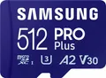 Produktbild: SAMSUNG PRO Plus 512 GB microSDXC (2023), Speicherkarte blau, UHS-I U3, Class 10