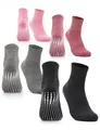 Produktbild: Occulto Damen Stoppersocken 80% Baumwolle 2-4 Paar (Modell: Madeleine) 4 Paar|Schwarz,Grau,Pink,Rot 35-38