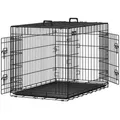 Produktbild: FEANDREA Tiertransportbox, S-XXXL, klappbar Doppeltüren mit Doppelschlössern schwarz XL | 70 cm x 77.5 cm