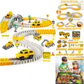 Produktbild: Kizplays 260pcs Autorennbahn 6 Fahrzeuge Flex Track Bagger Spielzeug
