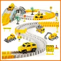 Produktbild: Konstruktionsspielzeug Autorennbahn 260 Teile mit 6 Baufahrzeugen für Kinder