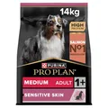 Produktbild: Pro Plan Medium Adult Sensitive Skin, Hundefutter trocken, reich an Lachs, 1er Pack (1 x 14 kg)