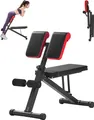 Produktbild: VEVOR Multifunktionale Hantelbank für Ganzkörpertraining, Extensionsbank, Römischer Stuhl, 150 kg Gewichtskapazität, Rückentrainer, Heim-Fitnessstudio