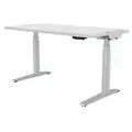 Produktbild: Fellowes Levado Elektrisch Höhenverstellbar Sitz-Stehschreibtisch Rechteckig Weiß T-Fuß 1.829 (B) x 698 (T) x 1.257 (H) mm MFC (Melaminbeschichtete Spanplatte), PVC (Polyvinylchlorid), Stahl
