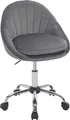 Produktbild: WOLTU Bürostuhl ergonomisch, Schminkstuhl, Schreibtischstuhl 150 kg belastbar, Samt : Dunkelgrau Farbe: Dunkelgrau