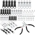 Produktbild: 86 Stück Reißverschluss Reparatur Set, Reißverschluss Reparatur Ersatzteile, ...