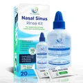 Produktbild: Sinus Rinse Kit 250 ml Flasche + 20 Salzbeutel Neti PotNasenspülungNasenspülu...