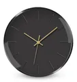 Produktbild: Analoge Wanduhr, schwarz, Ø 25 cm, Metallrahmen und -zeiger, Quarzuhrwerk