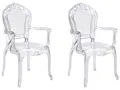 Produktbild: BELIANI Esszimmerstuhl 2er Set Transparent Kunststoff Elegant