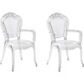 Produktbild: Beliani - Esszimmerstuhl 2er Set Transparent Kunststoff Elegant