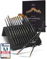 Produktbild: LIEBERGE Premium Pinselset Acrylfarben – 12 Pinsel ohne Haarverlust beim Malen – geeignet als Acryl Pinsel, Aquarellpinsel, Ölpinsel, Gouache (12)