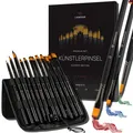 Produktbild: LIEBERGE Premium Pinselset Acrylfarben – 12 Pinsel ohne Haarverlust beim Malen –