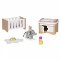 Produktbild: goki 51500 - Puppenmöbel Style, Babyzimmer - Kinderzimmerausstattung für das Puppenhaus, Puppenhauszubehör (12 teilig)