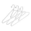 Produktbild: Peppermint Products Hanger | 3er Textil-KLEIDERBÜGEL-Set aus Seil | Rutschfester Designer-Bügel f. Jacken, Hemden, Hosen | Design: Roman Luyken | Schrank- & Garderobenbügel (White)