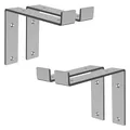 Produktbild: ML-Design 4 Stück Regalhalterung 20x4x14,5 cm, Grau, aus Metall, 8 Zoll Regalhalterungen, Industrielle Regalwinkel, Regalträger für Wandmontage, 90 Grad Wandhalterung, L-Form Wandregal, mit Schrauben