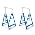 Produktbild: Scheppach Teleskop-Arbeitsbock TUG200 Untergestell (2 Stück) | Max. Belastbarkeit 200 kg | Min. / max. Arbeitshöhe 800-1300 mm | Auflagebalken 680 mm | Standfläche 580 x 580 mm