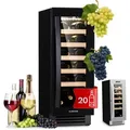 Produktbild: Klarstein - Weinkühlschrank Vinovilla,1 Zone Getränkekühlschrank mit Glastür, Leiser Kühlschrank, Flaschenkühlschrank Klein, Weinschrank für