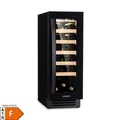 Produktbild: Klarstein Vinovilla 20 Built-In Weinkühlschrank 50l / 20 Flaschen Glastür Edelstahl Schwarz 50 Liter / 20 Flaschen