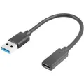 Produktbild: Lanberg AD-UC-UA-03 USB Kabel USB 3.2 Gen 1 (3.1 Gen 1) USB type A USB Typ-C (0.15 m) (AD-UC-UA-03)