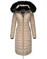 Produktbild: Navahoo Damen Winter Jacke Stepp Parka Mantel Winterjacke warm gefüttert Kunstpelz UMAY S-XXL (DE/NL/SE/PL, Alphanumerisch, L, Regular, Regular, Taupe)
