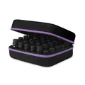Produktbild: JSVER Ätherisches Öl Tragetasche Aufbewahrungsbox für 30 Ampullen Hält 5ml 10ml 15ml Flaschen Ätherisches Öl Reisen Tasche Harte Außenhülle EVA und Foam Insert Perfekt für Reisen