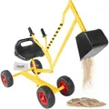 Produktbild: Sitzbagger aus Metall, Sandbagger mit 360o Drehung und Räder, Kinderbagger