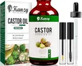 Produktbild: Kanzy Rizinusöl Kaltgepresst 100ml, Castor Oil for Hair Growth Natürlich Rizinus Öl für Körper, Haare, Nägel, Wimpern, Augenbrauen