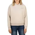 Produktbild: DENIMFY Kapuzenpullover Damen Hoodie DFEmily Oversize Sweatshirt mit Logoprint beige M