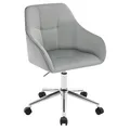 Produktbild: WOLTU Stuhl, Schreibtischstuhl, Drehstuhl Schminkstuhl, Samt, Hellgrau BS145hgr