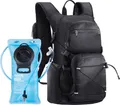 Produktbild: VEVOR Trinkrucksack 25 L isolierter Rucksäcke mit 2 L TPU-Wasserblase Laufrucksack Wanderrucksäcke für Wandern Radfahren Laufen Ausflug Klettern Schwarz, Hydro-Wasser-Tagesrucksack Schwarz
