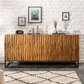 Produktbild: Massives Sideboard AMAZONAS 160cm Mangoholz natürliches Design Kommode Anrichte
