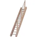 Produktbild: StarWood Treppe Samos Buche Holz-Edelstahl-Geländer Verjüngte Stufen FSC®